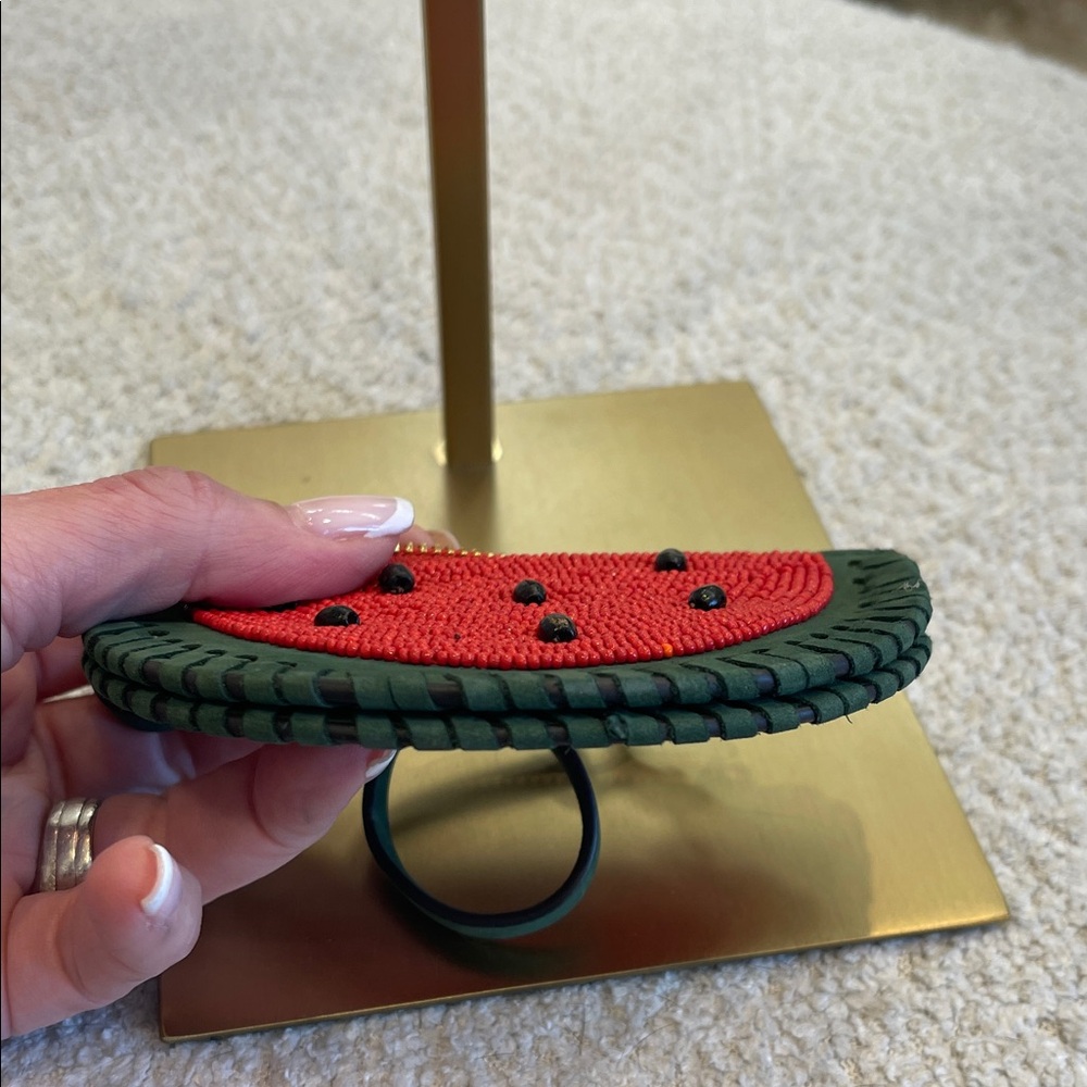 Tory Burch Red and Green Watermelon Pouch - Picture 4 of 4